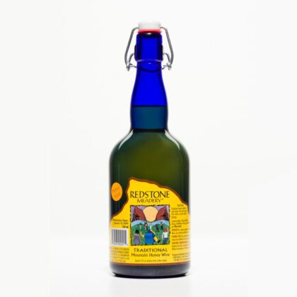 Bottle of Traditional mead with Barrel-Aged sticker